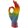 Mauro Ferretti Figura decorativa mano arcoíris OK 16x10,5x36 cm multicolor