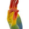 Mauro Ferretti Figura decorativa mano arcoíris OK 16x10,5x36 cm multicolor