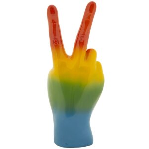 Mauro Ferretti Figura decorativa mano arcoíris Victoria 16x13x36,5 cm multicolor