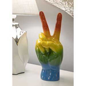 Mauro Ferretti Figura decorativa mano arcoíris Victoria 16x13x36,5 cm multicolor