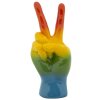 Mauro Ferretti Figura decorativa mano arcoíris Victoria 16x13x36,5 cm multicolor