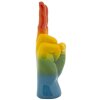 Mauro Ferretti Figura decorativa mano arcoíris Victoria 16x13x36,5 cm multicolor