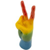 Mauro Ferretti Figura decorativa mano arcoíris Victoria 16x13x36,5 cm multicolor