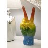 Mauro Ferretti Figura decorativa mano arcoíris Victoria 16x13x36,5 cm multicolor