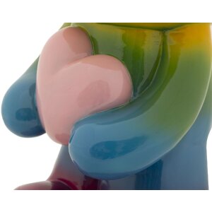Rainbow Bear Oso de pie Multicolor 22,5x17,5x42,5 cm Polyresin