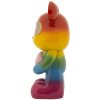 Rainbow Bear Oso de pie Multicolor 22,5x17,5x42,5 cm Polyresin