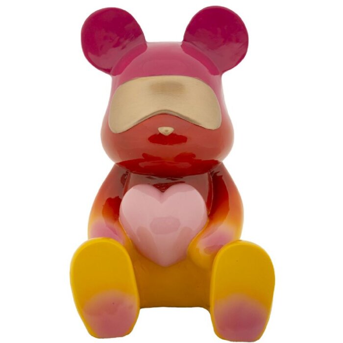 Mauro Ferretti Figura decorativa Oso Arcoíris 21,5x20,5x32 cm rojo amarillo