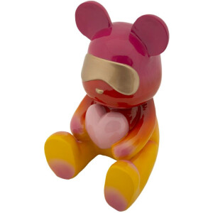 Mauro Ferretti Figura decorativa Oso Arcoíris 21,5x20,5x32 cm rojo amarillo