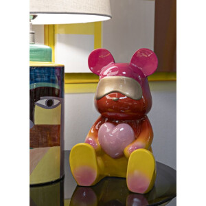 Mauro Ferretti Figura decorativa Oso Arcoíris 21,5x20,5x32 cm rojo amarillo