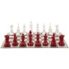 Mauro Ferretti Juego de ajedrez rojo blanco 61x61x14 cm
