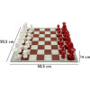 Mauro Ferretti Juego de ajedrez rojo blanco 61x61x14 cm