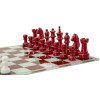 Mauro Ferretti Juego de ajedrez rojo blanco 61x61x14 cm