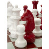 Mauro Ferretti Juego de ajedrez rojo blanco 61x61x14 cm