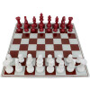 Mauro Ferretti Juego de ajedrez rojo blanco 61x61x14 cm