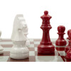 Mauro Ferretti Juego de ajedrez rojo blanco 61x61x14 cm