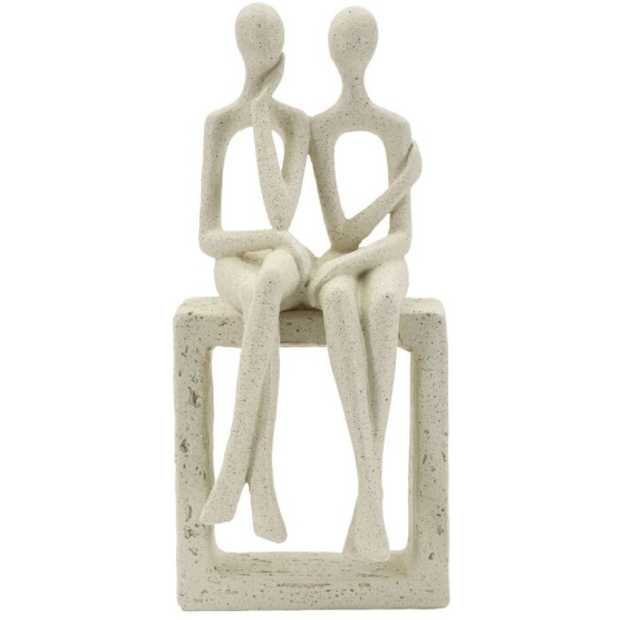 Mauro Ferretti Pareja de figuras Stons 11,5x9x25 cm crema