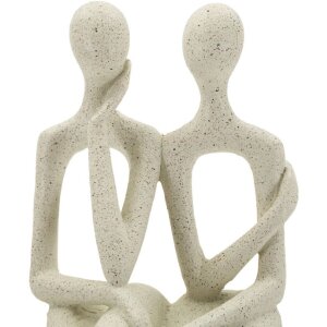 Mauro Ferretti Pareja de figuras Stons 11,5x9x25 cm crema