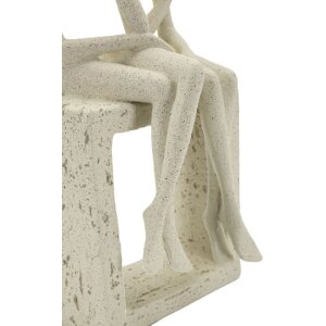 Mauro Ferretti Pareja de figuras Stons 11,5x9x25 cm crema