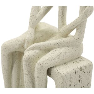 Mauro Ferretti Pareja de figuras Stons 11,5x9x25 cm crema