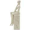 Mauro Ferretti Pareja de figuras Stons 11,5x9x25 cm crema