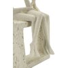 Mauro Ferretti Pareja de figuras Stons 11,5x9x25 cm crema