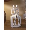 Mauro Ferretti Pareja de figuras Stons 11,5x9x25 cm crema