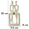 Mauro Ferretti Pareja de figuras Stons 11,5x9x25 cm crema