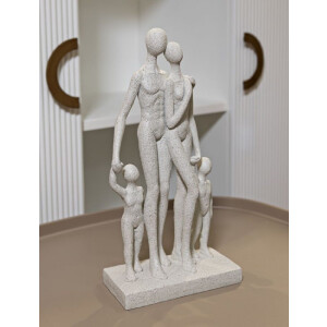 Mauro Ferretti Figura Familiar Stons 16x8x30,5 cm crema