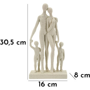 Mauro Ferretti Figura Familiar Stons 16x8x30,5 cm crema