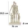 Mauro Ferretti Figura Familiar Stons 16x8x30,5 cm crema