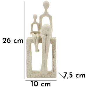 Mauro Ferretti Figurine Maternidad 10x7x26 cm color crema