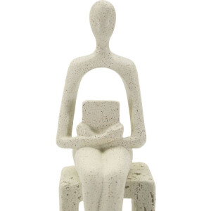 Mauro Ferretti Figuilla decorativa leyendo crema 8.5x6.5x24 cm