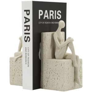 Mauro Ferretti Soportalibros Stons 24x10x20,5 cm crema