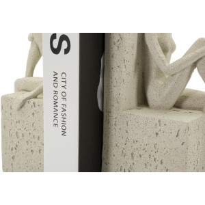 Mauro Ferretti Soportalibros Stons 24x10x20,5 cm crema