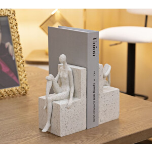 Mauro Ferretti Soportalibros Stons 24x10x20,5 cm crema