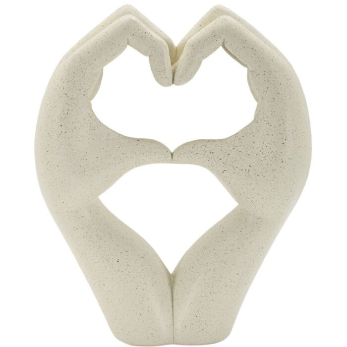 Mauro Ferretti Escultura Amor Stones 16,5x7x20 cm crema
