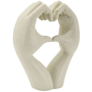 Mauro Ferretti Escultura Amor Stones 16,5x7x20 cm crema