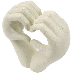 Mauro Ferretti Escultura Amor Stones 16,5x7x20 cm crema