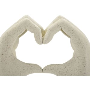 Mauro Ferretti Escultura Amor Stones 16,5x7x20 cm crema