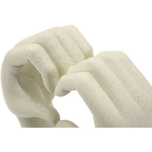 Mauro Ferretti Escultura Amor Stones 16,5x7x20 cm crema