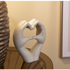 Mauro Ferretti Escultura Amor Stones 16,5x7x20 cm crema
