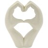Mauro Ferretti Escultura Amor Stones 16,5x7x20 cm crema