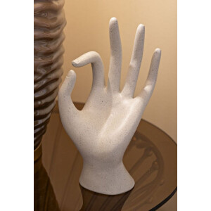 Mauro Ferretti Escultura OK Stons 14x10x24 cm crema