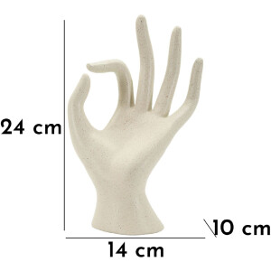 Mauro Ferretti Escultura OK Stons 14x10x24 cm crema