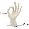 Mauro Ferretti Escultura OK Stons 14x10x24 cm crema