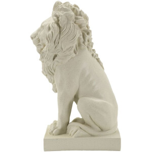 Mauro Ferretti Escultura León Stons 17,5x25x40 cm crema