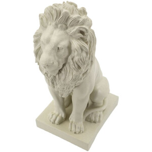 Mauro Ferretti Escultura León Stons 17,5x25x40 cm crema