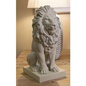 Mauro Ferretti Escultura León Stons 17,5x25x40 cm crema