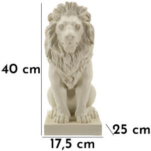 Mauro Ferretti Escultura León Stons 17,5x25x40 cm crema