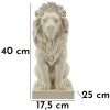 Mauro Ferretti Escultura León Stons 17,5x25x40 cm crema